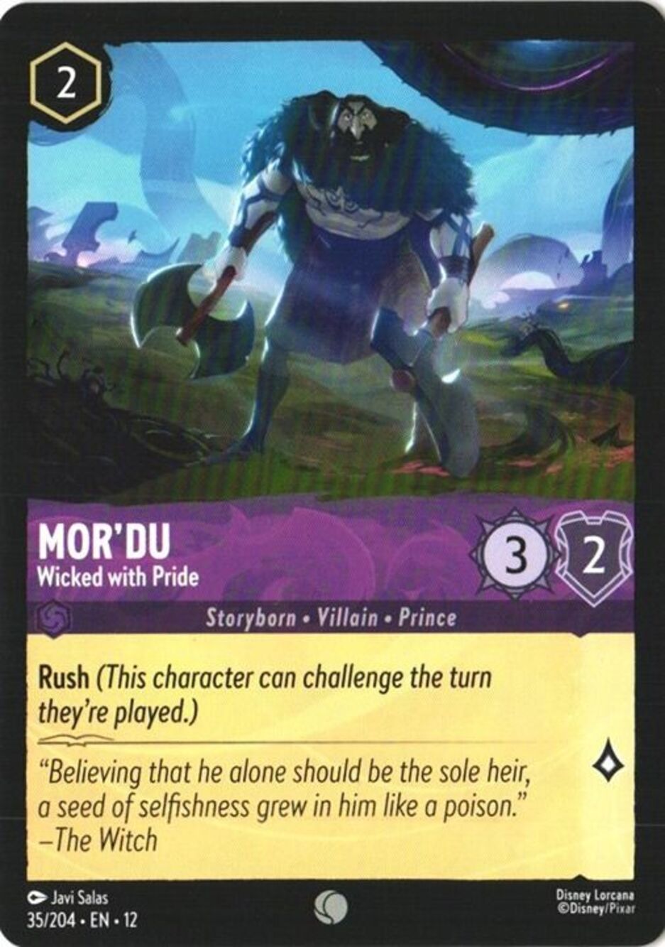 Mor'du - Wicked with Pride #35 Lorcana Wilds Unknown